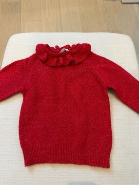 M&S Red Sparkler Knit Sweater 2-3 Years